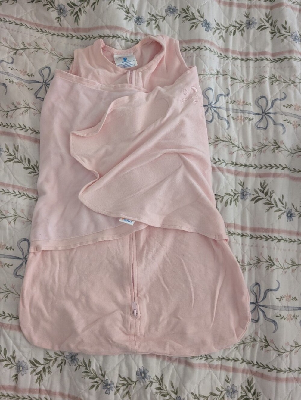 Soft Pink Baby Sleep Sack - Lightweight Swaddle